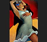 Bill Brauer Scarlet Dancer painting